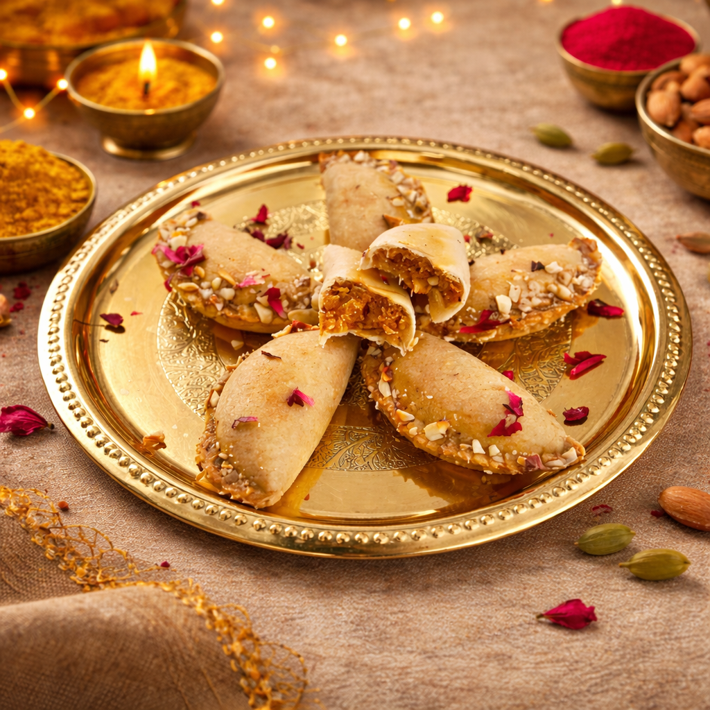 Buy Authentic 500 G Baked Atta Gujiya Online
