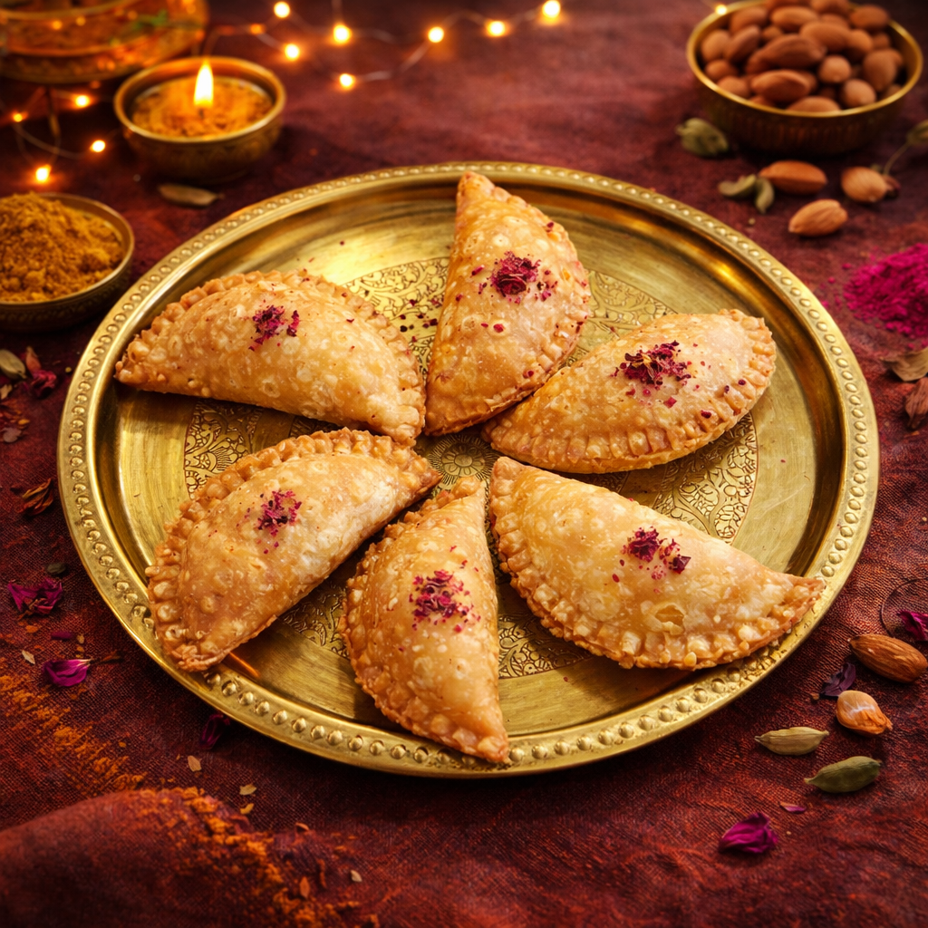 Buy Healthy Homemade Gujiya Online | Baked Atta & Preservatives Free